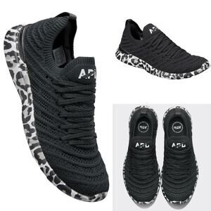 APL Women's Techloom Wave Slip On Running Sneaker Black White Leopard Size 7 NEW